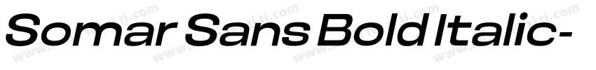 Somar Sans Bold Italic字体转换